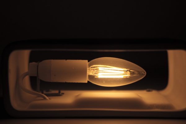 LED Lamp Inside the wall light.
