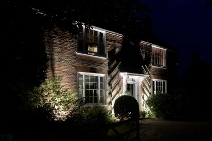 Exterior wall wash LED up lighting, Faversham, Kent