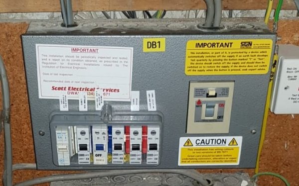 Old Fuse board, Replacement fuse board, Faversham, New consumer unit