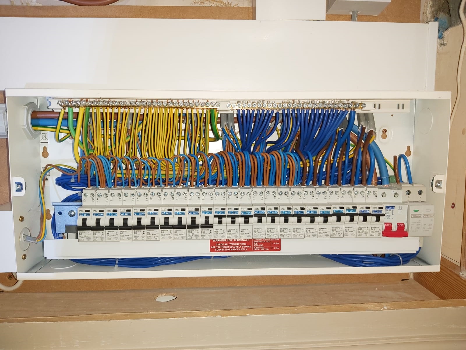 Installation of 26 Way Domestic Fuse Board Prolectrical